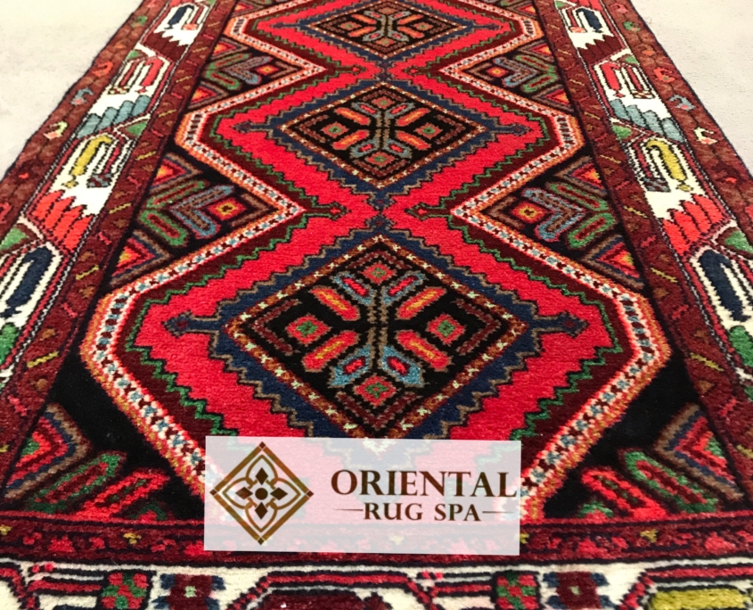 Persian Wool on Cotton Hamadan Runner