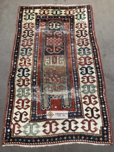 Kashmir Silk Rug Antique Caucasian Fachrolu Kazak