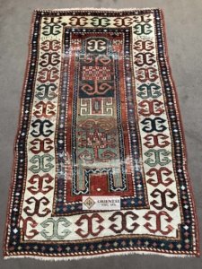 Kashmir Silk Rug Antique Caucasian Fachrolu Kazak