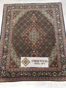 Persian Wool and Silk Mahi Tabriz