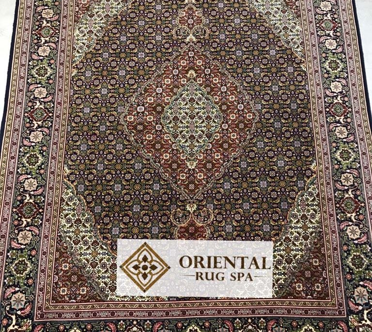 Persian Wool and Silk Mahi Tabriz